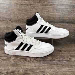 Adidas Hoops 3.0 Mid Shoes Men's 11 White Black High Top Basketball GW3019